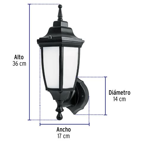 Ficha Tecnica Arbotante De Led W Tipo Farol Soportado Negro Volteck