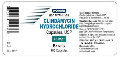 Clindamycin Capsules - FDA prescribing information, side effects and uses