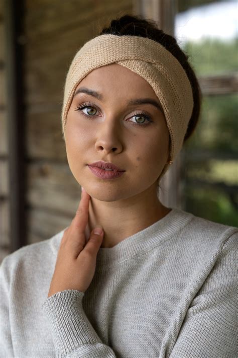 Woolen Womens Headbands Hand Knitted Merino Wool Boho Etsy