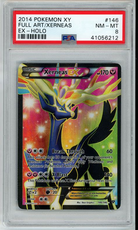 Pokemon Xy Base Xerneas Ex Full Art Holo Foil Psa Nm Mt