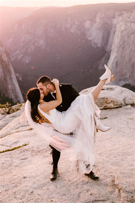 Yosemite National Park Elopement Ceremony At Taft Point Adventure