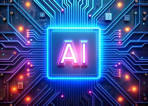 Innovation Technology AI Chip On Circuit Board Premium AI Generated Image