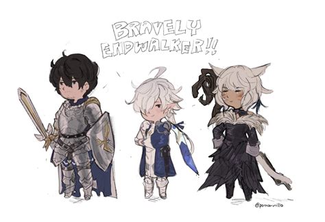 I Drew Some Characters In The Bravely Default Chibi Style Ffxiv