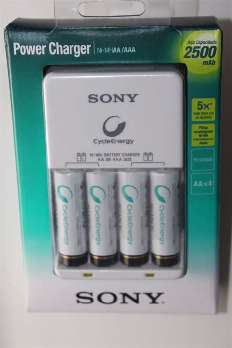 Carregador Sony Pilhas Aa Recarregaveis Mah Oferta R