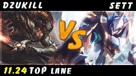 Dzukill Yasuo Vs Sett TOP Patch 11 24 Yasuo Gameplay YouTube