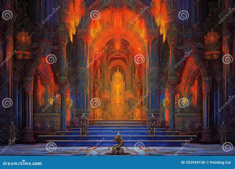 The Interior of the Church of the Holy Cross Stock Illustration - Illustration of church ...