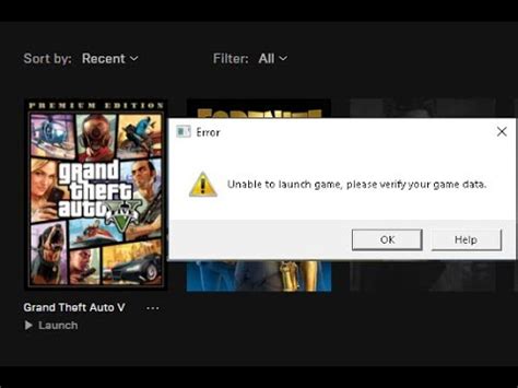 Unable To Launch Your Game Please Verify Your Game Data GTAV Error