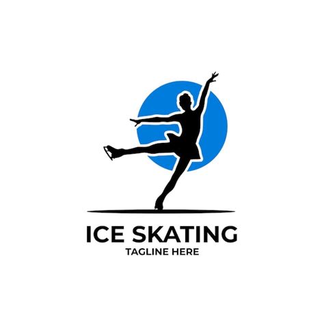 Premium Vector Figure Ice Skating Logo Vector