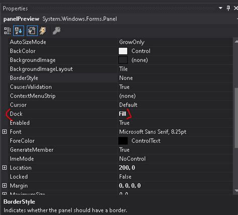 C How To Fix This Win Form App Panel Docking Problem Stack Overflow