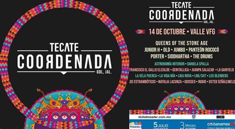 Tecate Coordenada Cartel Boletos Y Toda La Informaci N