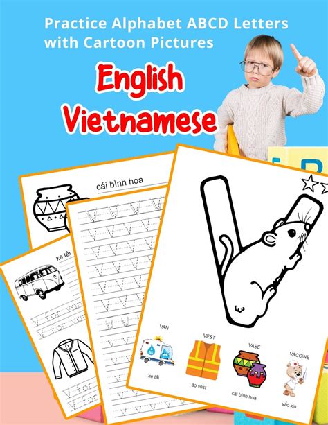 Buy English Vietnamese Practice Alphabet Abcd Letters With Cartoon