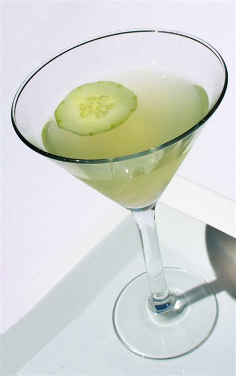 Cucumber Basil Ginger Vodka Martini Recipe by Jeanne Benedict