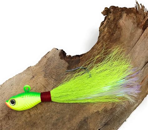 Buy Capt Jay Fishing Bucktail Jig Saltwater Jig Fluke Lure Striper Bass