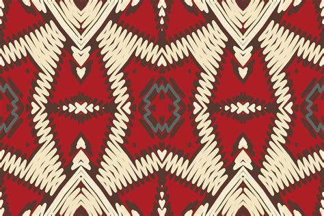 Kurta Pattern Seamless Native American Motif Embroidery Ikat