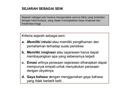 Contoh Sejarah Sebagai Peristiwa Kisah Ilmu Dan Seni Materi Belajar