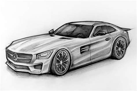 Mercedes Sketch at PaintingValley.com | Explore collection of Mercedes ...