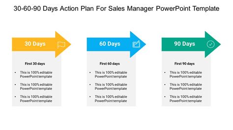 Days Action Plan For Sales Manager Powerpoint Template