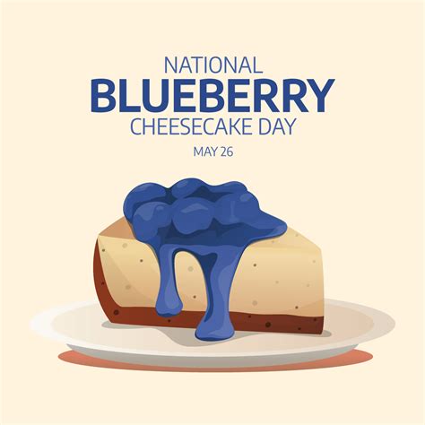 National Blueberry Cheesecake Day Vector Design For Celebration