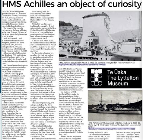 HMS ACHILLES – ARTICLE – RNZN Communicators Association