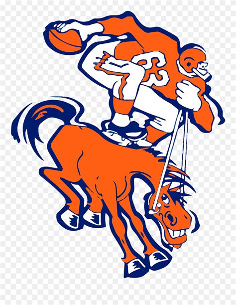 Denver Broncos Logo Evolution Clipart (#5353531) - PinClipart