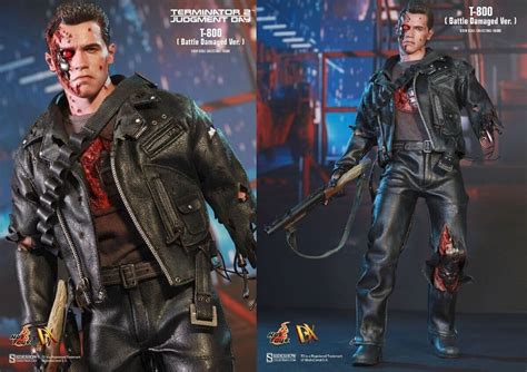 Hot Toys Dx13 Terminator 2 T 800 Battle Damaged Version Bd Ver 1 6 Scale Figure Ebay