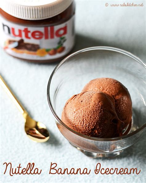 Easy 2 Ingredient Nutella Banana Ice Cream Raks Kitchen