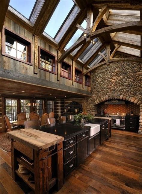 Impressive Rustic Cabin And Cottage Interior Designs In 2020 Rustic Country Kitchens Rustic