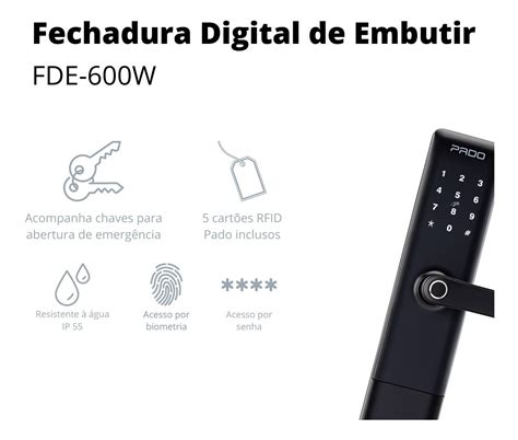 Fechadura Digital Externa Pado Fde W Resistente Gua Ip