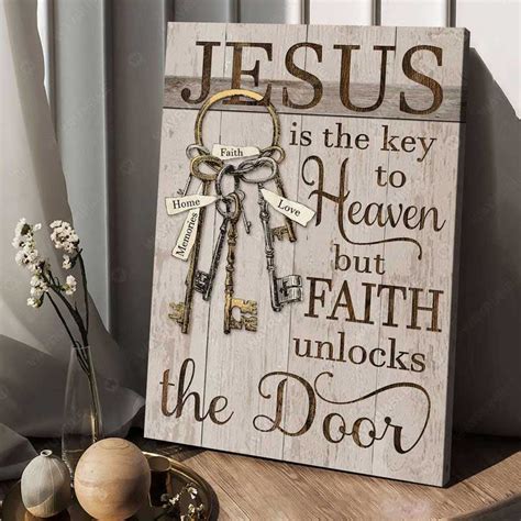 Old Keys, Good Memories Jesus Painting, Jesus Is The Key To Heaven Wall ...