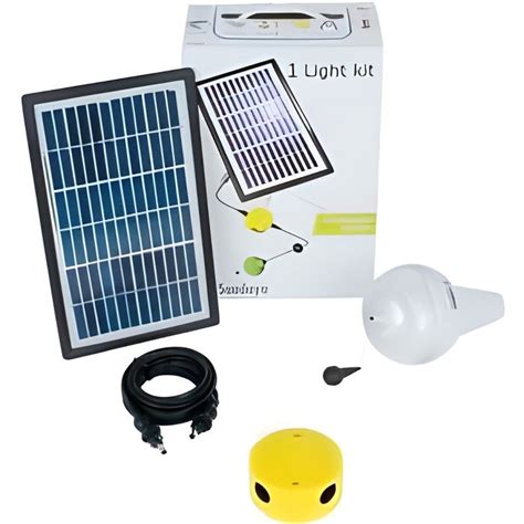 Kit Eclairage Solaire 1 Lampe Ulitium 200 Cdiscount Bricolage