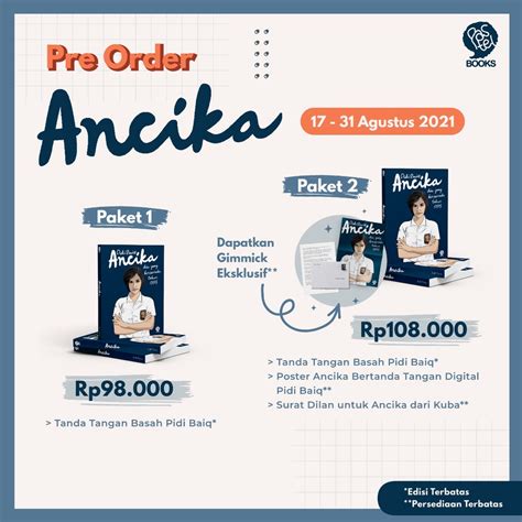 Jual Pre Order Novel Ancika Dia Yang Bersamaku Tahun Edisi Ttd