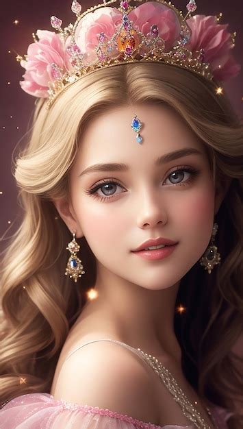 Premium AI Image | A young and beautiful princess with blonde hair and ...