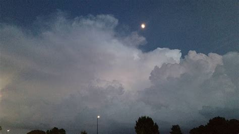 Lighting Inside Clouds After Storms In Memphis Tn Fri July 15 2016