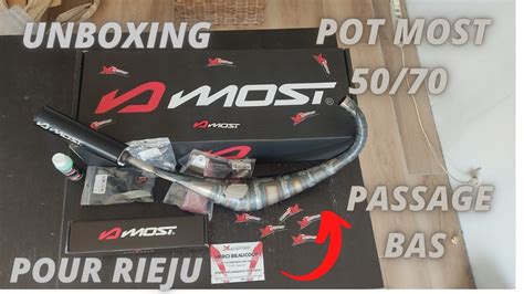 UNBOXING POT MOST 50 70 PASSAGE BAS AM6 POUR RIEJU MRT YouTube