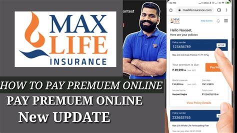 How To Pay Policy Premium Online Max Life Insurance Youtube