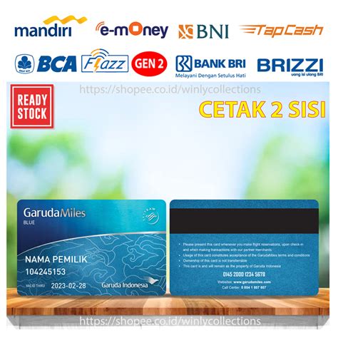 Jual EMONEY E TOLL DESIGN CREDIT CARD GARUDA BLUE E MONEY MANDIRI FLAZZ