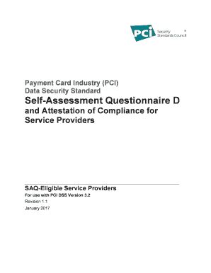 Fillable Online Pci Dss V Saq Dserviceprovider Rev B Pdf Fax