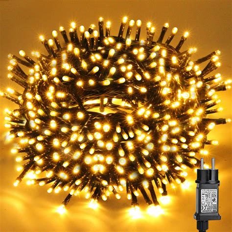 GARITE Lichterkette Außen 20M 200 LED Lichterkette Weihnachtsbaum