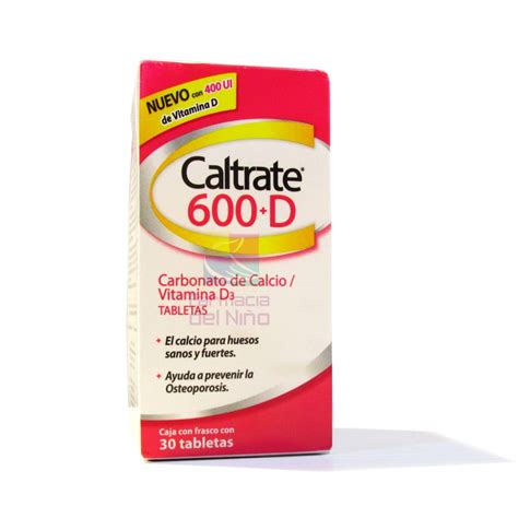 CALTRATE 600 D CARBONATO DE CALCIO VITAMINA D3 C 30 TABS