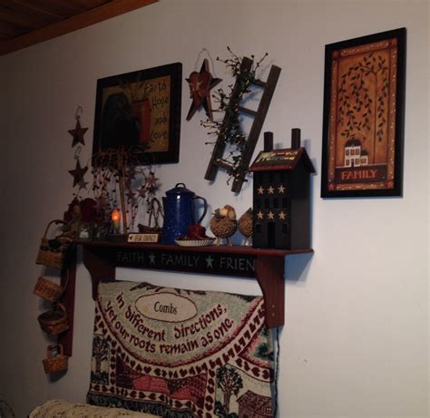 Primitive Shelf With Quilt Rack Ensemble Decorating Ideas And Themes