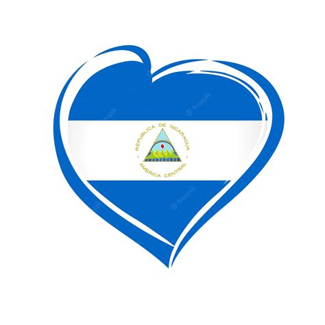 Amo O Emblema Da Bandeira Da Nicarágua Aniversário De 201 Anos Dia Da Independência Do