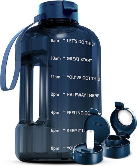 Amazon Aquafit Gallon Water Bottle With Time Marker Straw