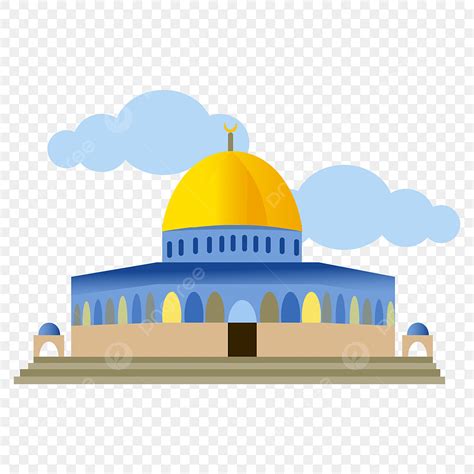 Mosque Dome Clipart Transparent Background Beautiful Mosque With A