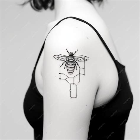 Premium Photo Beehive Tattoo Design Generative Ai