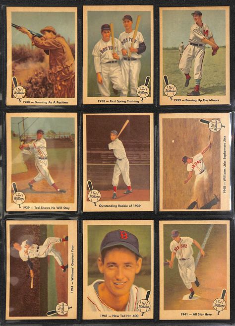 Lot Detail Fleer Ted Williams Partial Set Of Cards