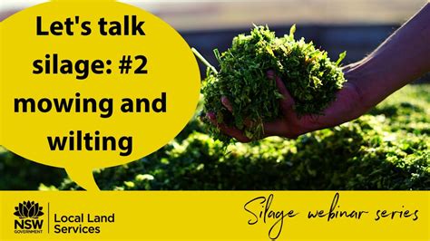 Silage Webinar 2 Mowing And Wilting Youtube