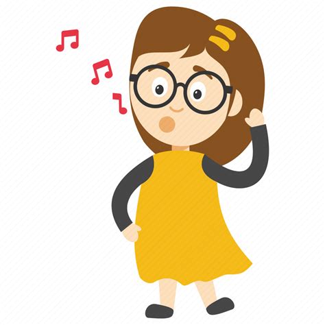 Cartoon Girl Singer Cartoon Girl Singing Cartoon Singer Girl Singing