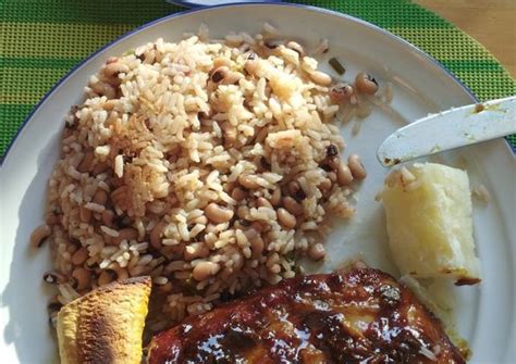 Costillas De Cerdo Bbq Con Arroz De Frijol De Cabeza Negra Receta De Agripina Picon Pacheco Cookpad