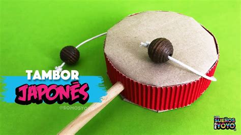 Tambor japonés den den daiko casero con cartón corrugado TUTORIAL