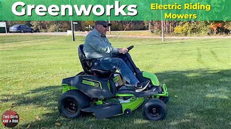 Greenworks Pro 82v Electric Riding Mower Youtube